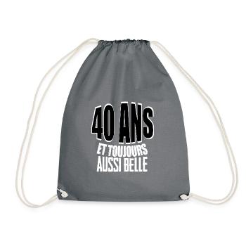 40 ans maillot femme anniversaire humoristique - Sac de sport léger - gris - Devant