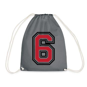 6 symboles numériques - Sac de sport léger - gris - Devant