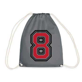 8 symbole numérique - Sac de sport léger - gris - Devant