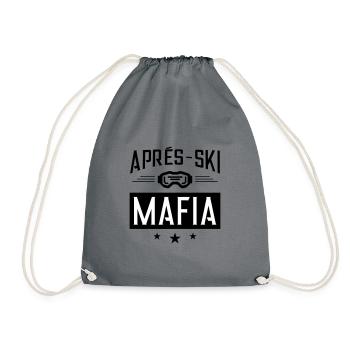 Après Ski Mafia Saying - Drawstring Bag - grey - Front