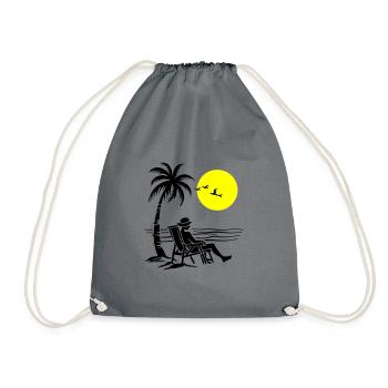 Summer Beach Holidays - Drawstring Bag - grey - Front