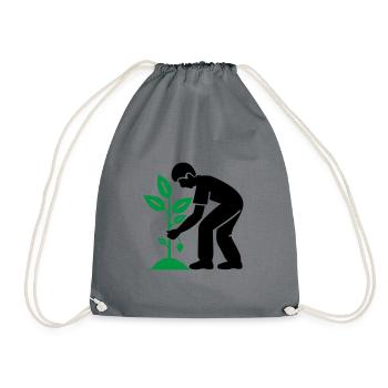 Tree Plants Garden Environment - Drawstring Bag - grey - Front