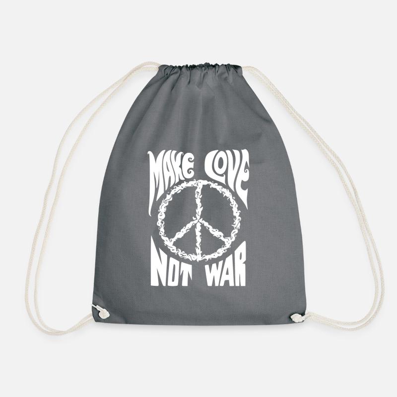 make love not war - Turnbeutel - Grau