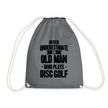 Ne jamais sous-estimer un vieil homme qui joue au golf sur disque - Sac de sport léger - gris - Devant