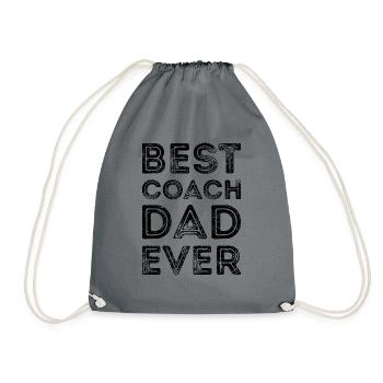 COACH DAD Trainer Gift Dad Father Daddy Child - Drawstring Bag - grey - Front
