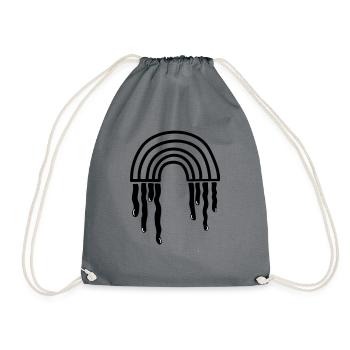 Rainbow - Drawstring Bag - grey - Front