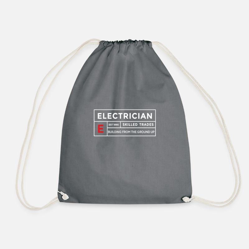 Electrician Lineman Wireman Trades - Drawstring Bag - grey