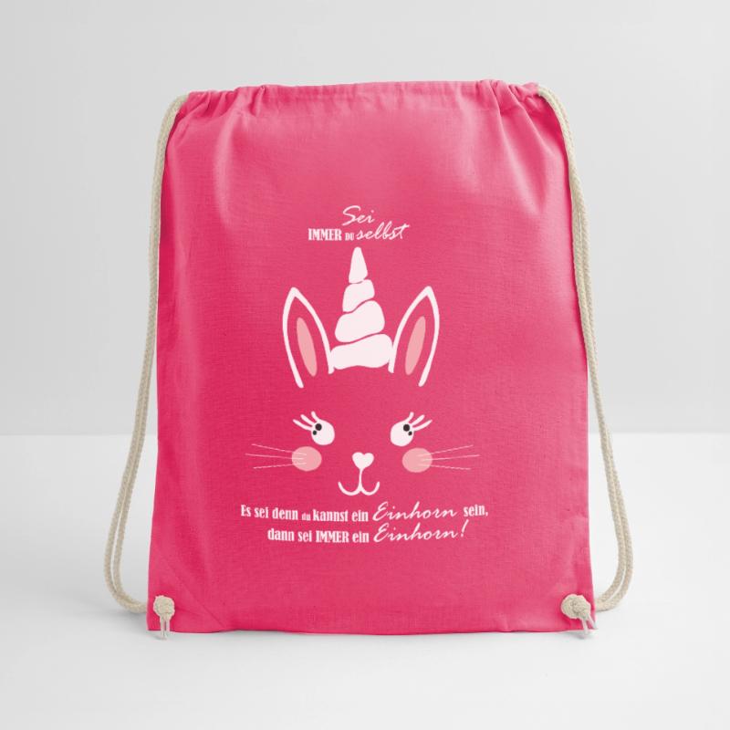 Hase oder Einhorn, oder ein Mischling -Unicorn Turnbeutel