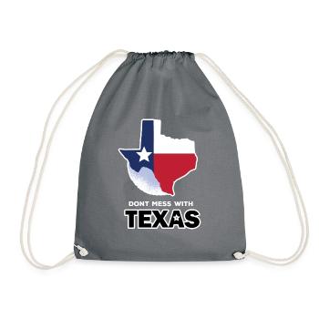 Vintage Chaos mit Vintage Texas Longhorn - Turnbeutel - Grau - Vorne