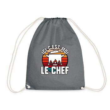 Ici c’est moi le chef - Sac de sport léger - gris - Devant
