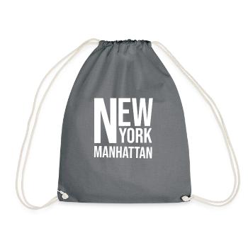 New York Manhattan Noir & Blanc - Sac de sport léger - gris - Devant