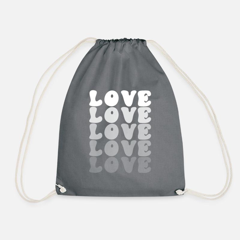 LOVE - Turnbeutel - Grau