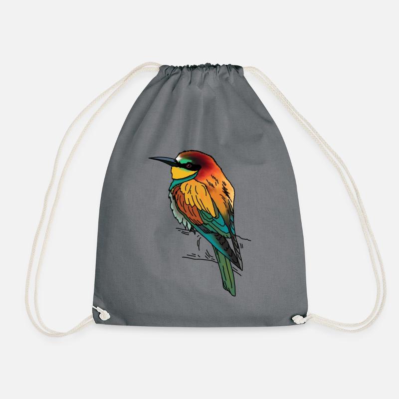 Bee-eater - Drawstring Bag - grey