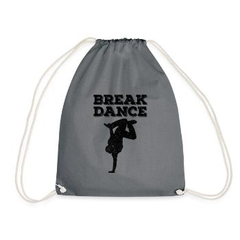 Breakdance breaker hip hop bboy - Turnbeutel - Grau - Vorne