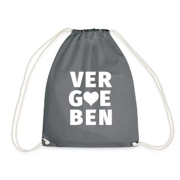 Vergeben für Paar / Paare! - Turnbeutel - Grau - Vorne