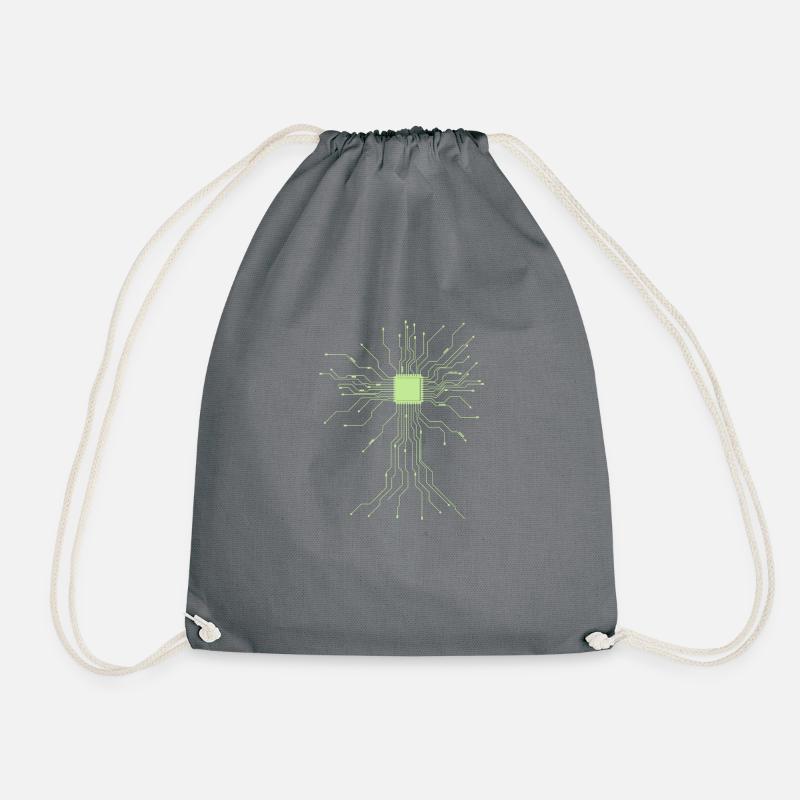 computer science - Drawstring Bag - grey