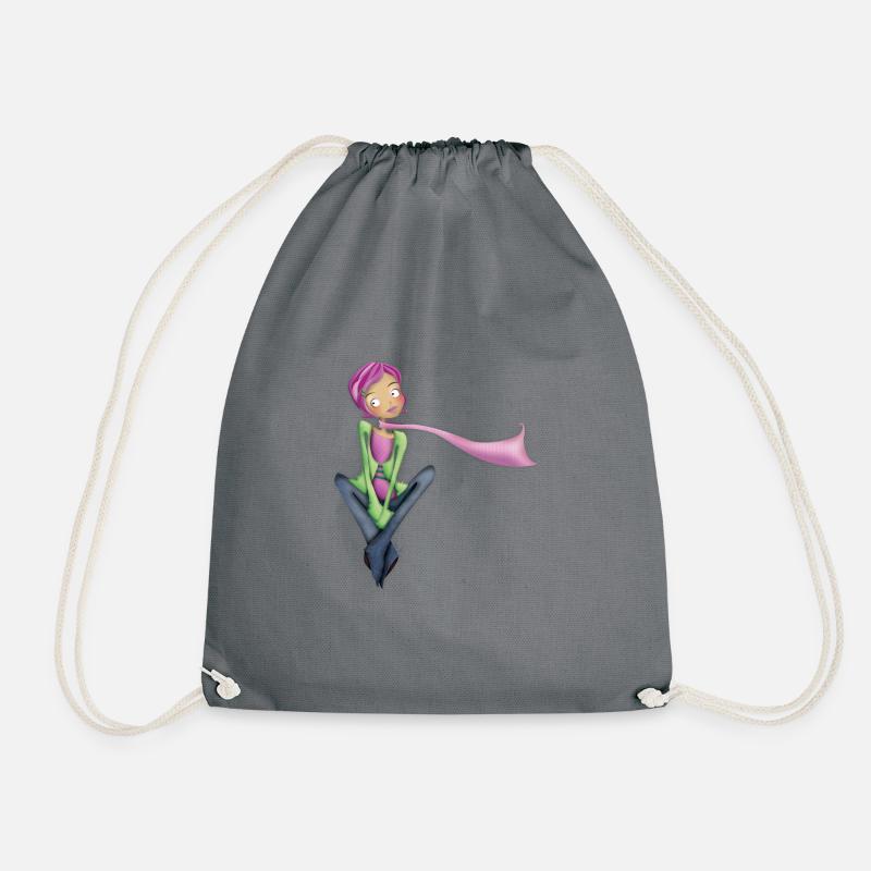 Dreamy girl - Drawstring Bag - grey