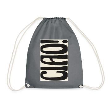 Ciao! - Drawstring Bag - grey - Front