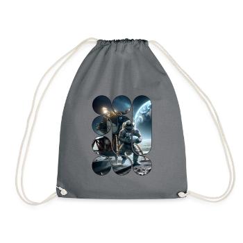 Return to the Moon - Drawstring Bag - grey - Front