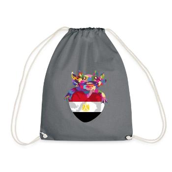 Egypt Flag Hurghada Africa Egyptian Flag - Drawstring Bag - grey - Front