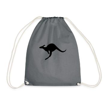 Kangaroo wallaby l'outback australien kangourou - Sac de sport léger - gris - Devant