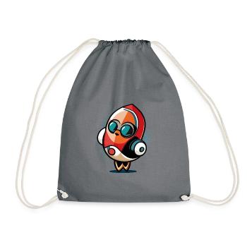 Fusée humour qui danse - Sac de sport léger - gris - Devant
