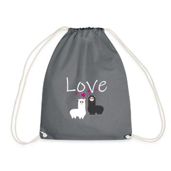 Alpaca love Alpaka - Sac de sport léger - gris - Devant