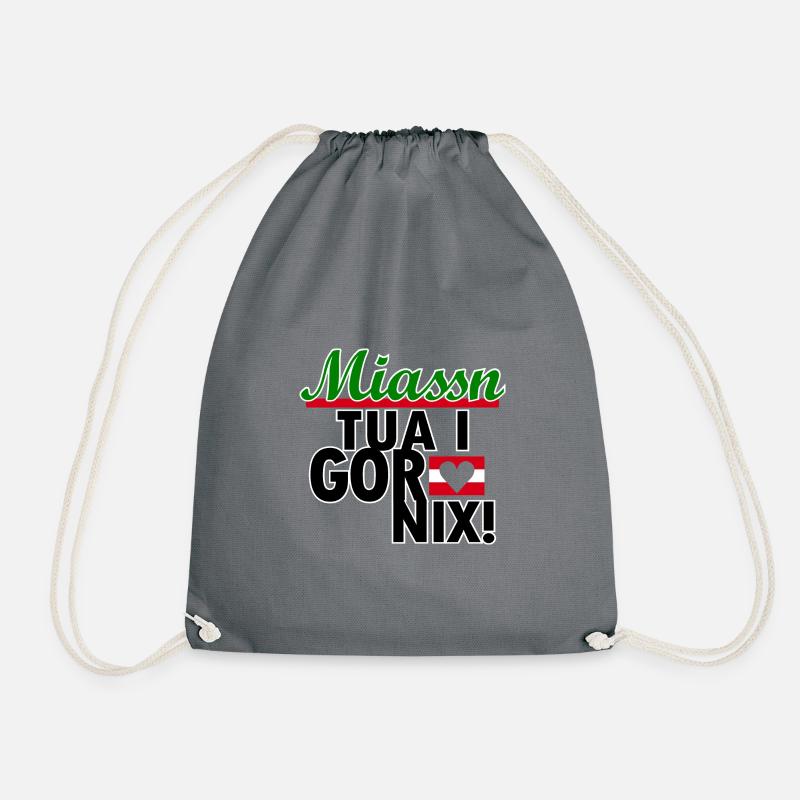Austria Styrian dialect - Drawstring Bag - grey