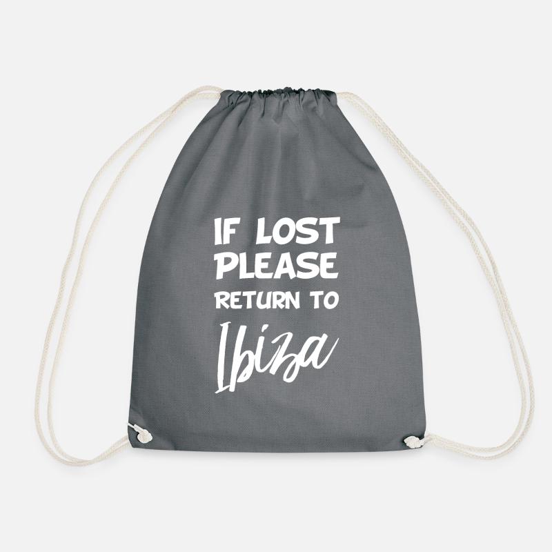 If lost - Ibiza - Turnbeutel - Grau