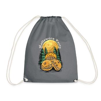 Halloween Pumpkin Horror - Drawstring Bag - grey - Front
