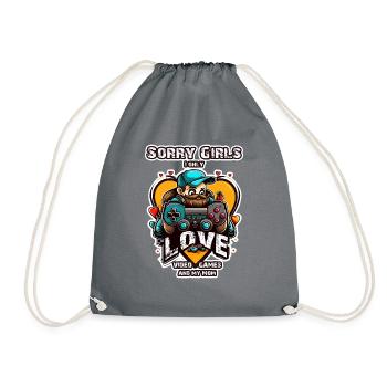 Désolé les filles, je n’aime que les jeux vidéo et ma mère - Sac de sport léger - gris - Devant