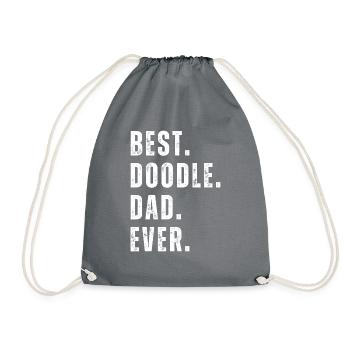 LabraDoodle Best Doodle Dad Ever - Drawstring Bag - grey - Front