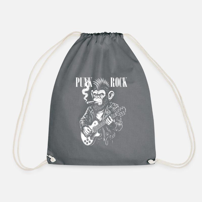 Punkrock-Affe - Turnbeutel - Grau