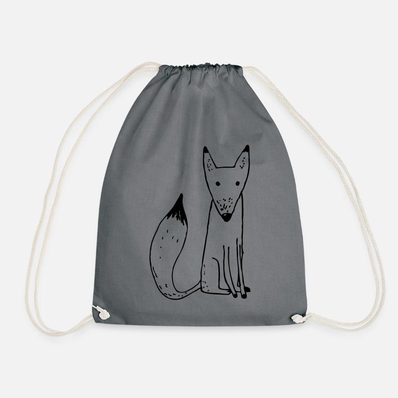 renard5mam - Drawstring Bag - grey