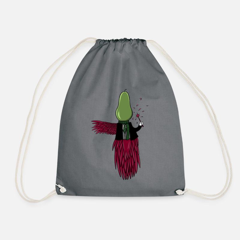 Pear-magician-parrot - Drawstring Bag - grey