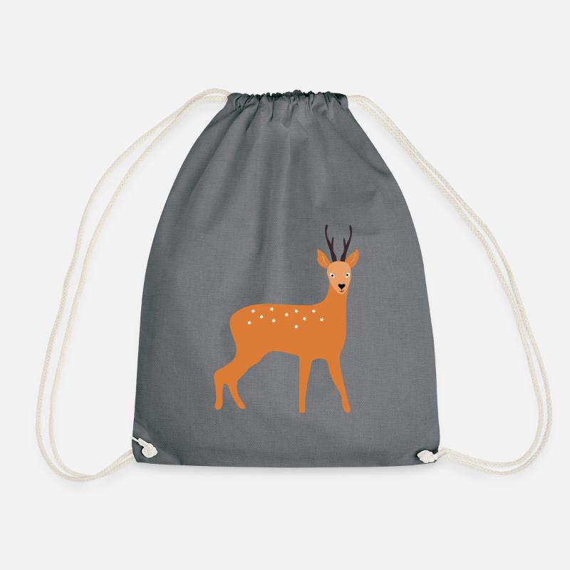 Mignon cadeau de cerf pour les amoureux de la forêt - Sac de sport léger - gris