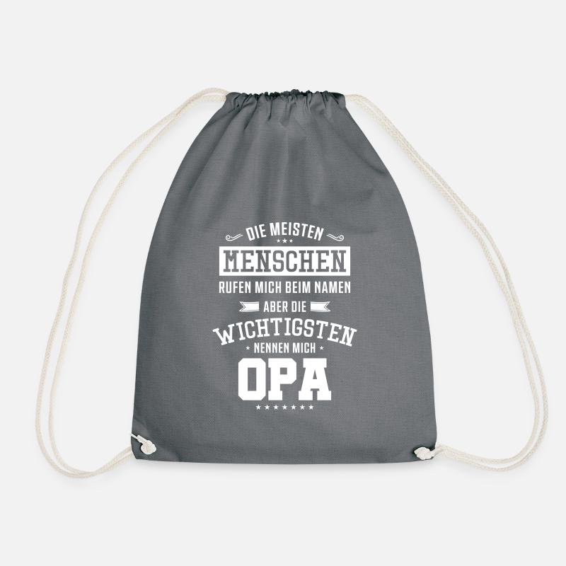 Opa spruch - Turnbeutel - Grau