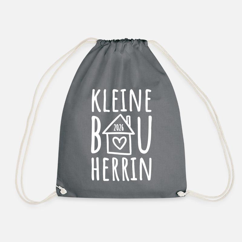Kleine Bauherrin 2026 - Turnbeutel - Grau