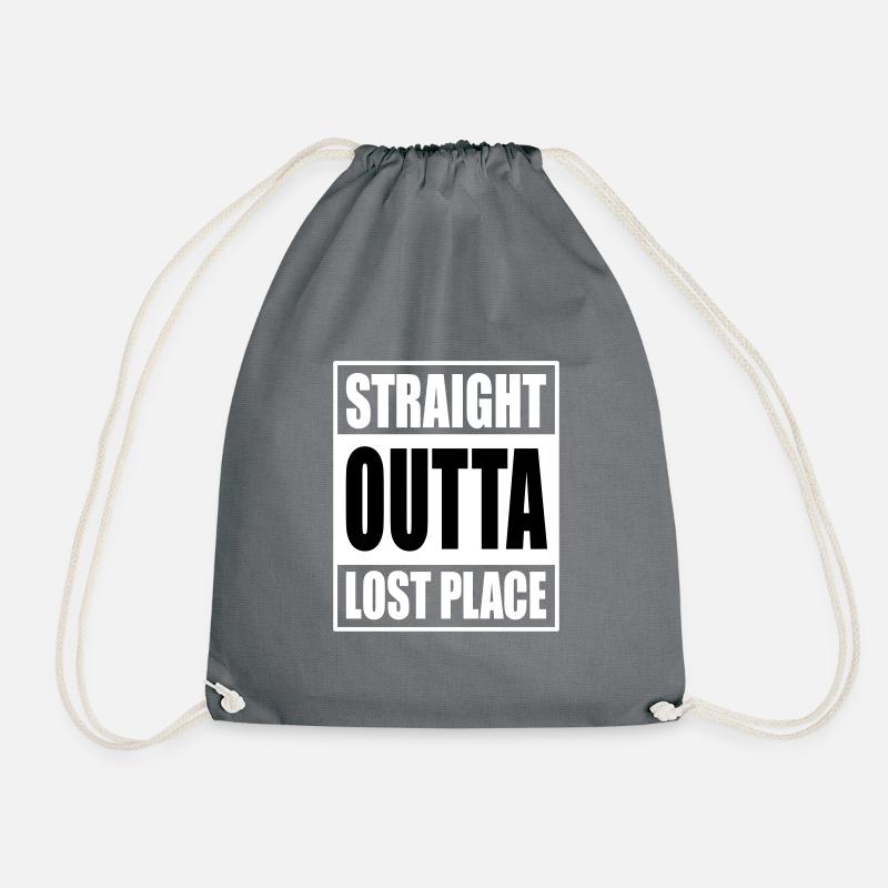 Straight Outta Lost Place - Drawstring Bag - grey