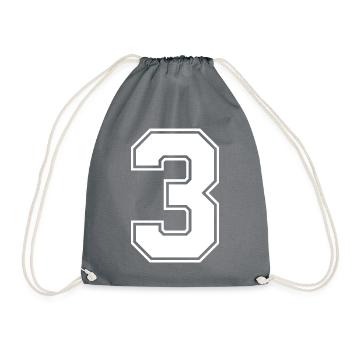 Maillot numéro 3 - Sac de sport léger - gris - Devant