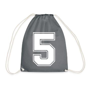 Maillot numéro 5 - Sac de sport léger - gris - Devant