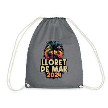 Lloret De Mar 2024 Holiday Saying - Drawstring Bag - grey - Front