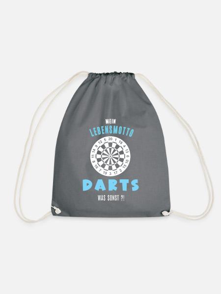 Dart Darts Darter Dartfan Darten Dartsspiel - Turnbeutel - Grau