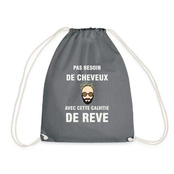 Calvitie de rêve humour chauve - Sac de sport léger - gris - Devant