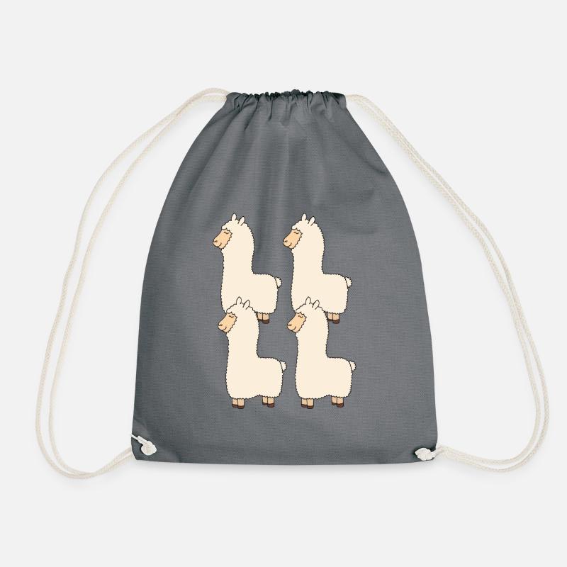 Lama Four-Pack - Drawstring Bag - grey