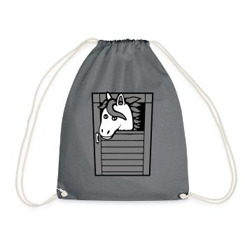 Écurie Cheval Poney Cheval Peeps Mignon - Sac de sport léger - gris - Devant