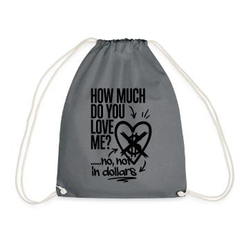 Amour et blague sur l’argent de Saint Valentin - Pas en dollars - Sac de sport léger - gris - Devant