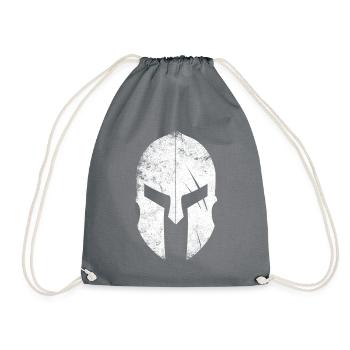 Workout Krieger spartan helmt Bodybuilding mma gy - Turnbeutel - Grau - Vorne
