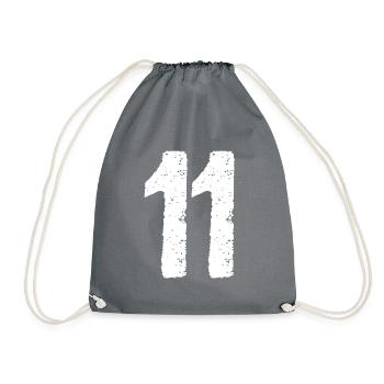 11 nombre vintage - Sac de sport léger - gris - Devant