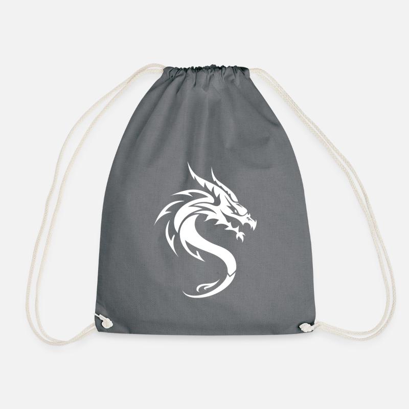 Dragon Tattoo - Drawstring Bag - grey